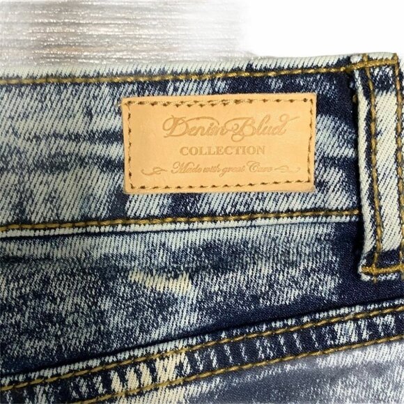 Denim Blvd High-Waisted Denim Shorts Medium 28W 12” High Rise USA Flag  4th July - Picture 5 of 10